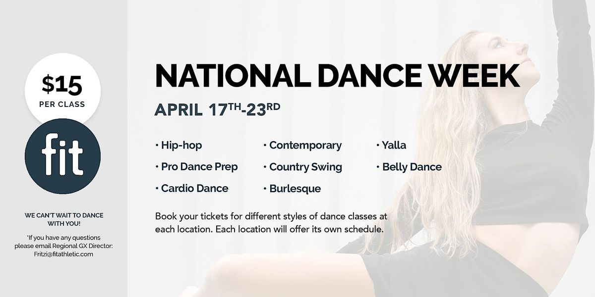 National Dance Week at FIT East Village, Fit Athletic Club & Gym, San