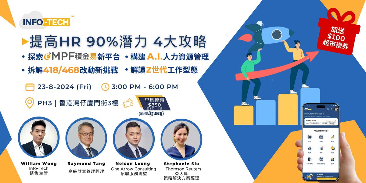 【提高HR 90%潛力 4大攻略】拆解418/468改動新挑戰｜探索 eMPF積金易新平台｜解讀 Z世代工作型態｜A.I.人力資源管理 ...