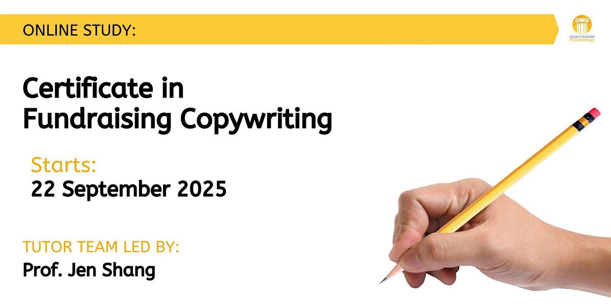 Certificate in Fundraising Copywriting (22nd September 2025), 22 September | Online Event | AllEvents