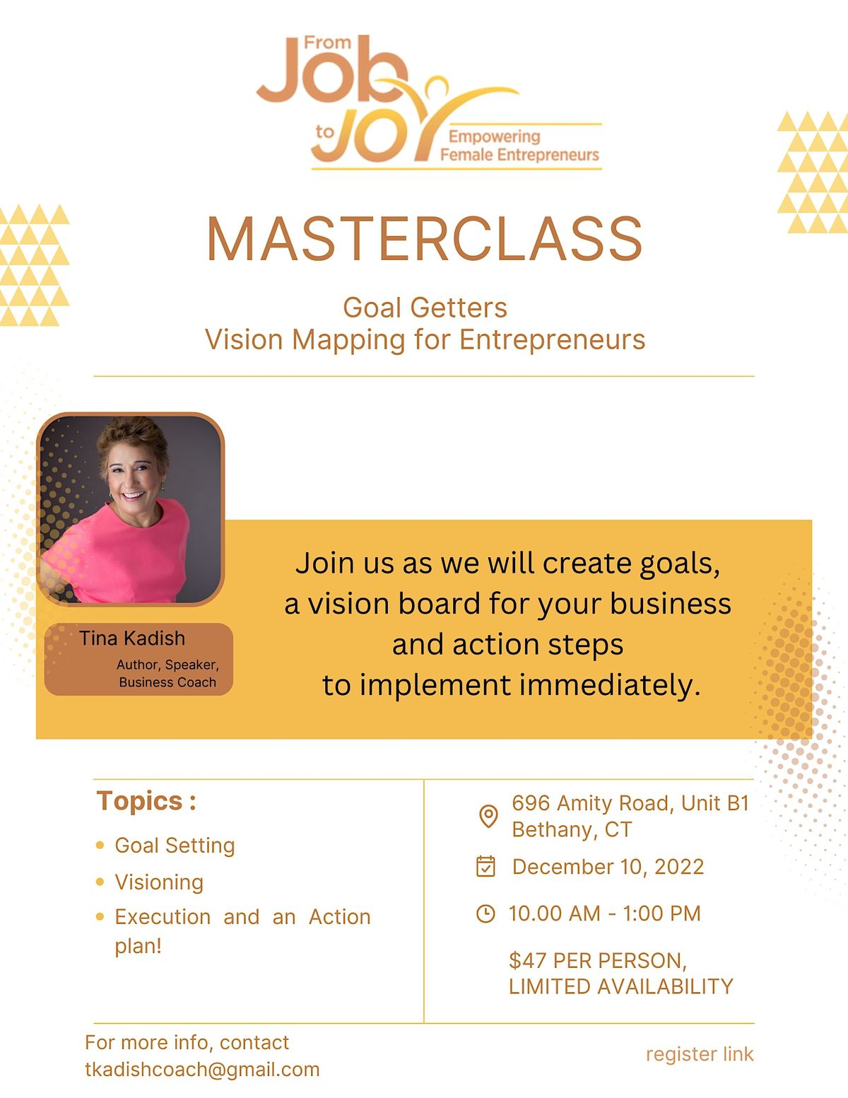 Goal Getters Vision Mapping for Entrepreneurs, 696 Amity Rd, Bethany