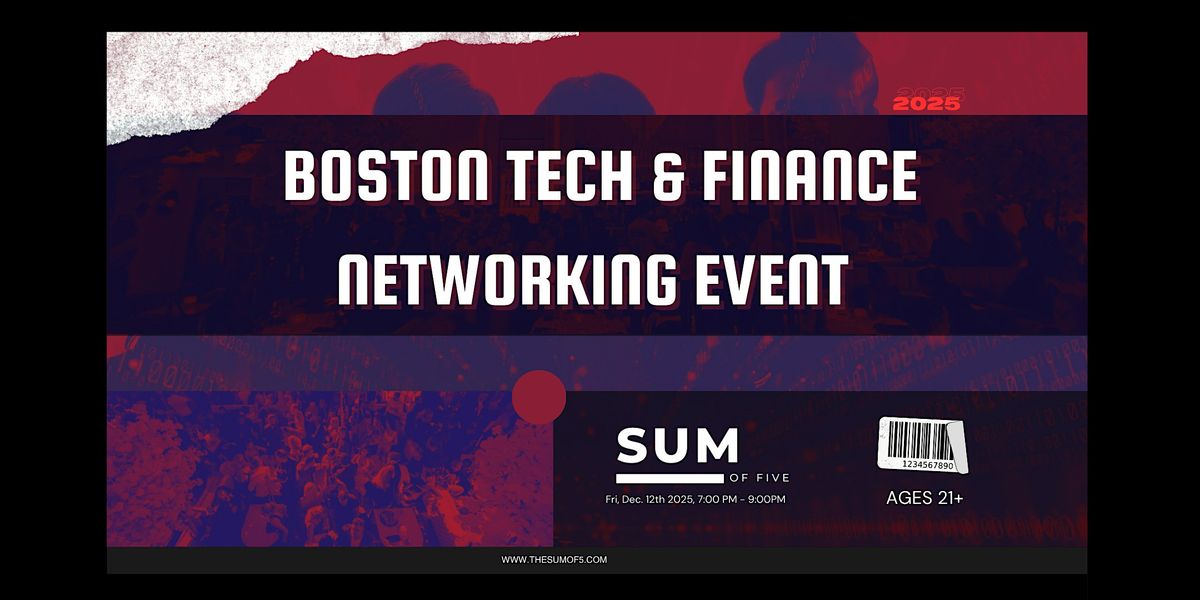 Boston Tech & Finance Networking Event, 12 December | Event in Boston | AllEvents
