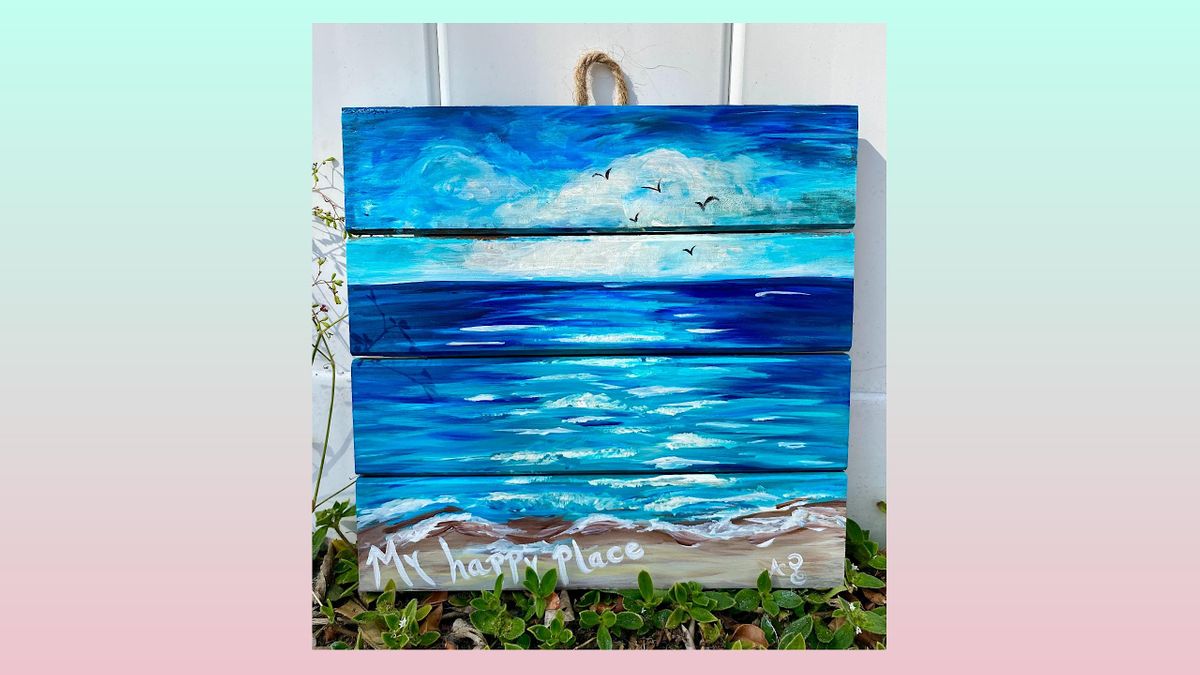 Wood Pallet Painting at The Wine Bar, The Wine Bar, Jacksonville Beach