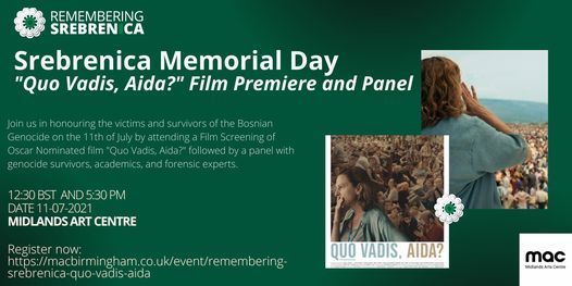 Srebrenica Memorial Day "Quo Vadis, Aida?" Film Premier ...