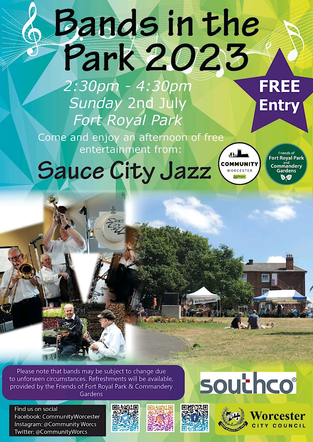Band In The Park Sauce City Jazz Fort Royal Park Worcester July 2 band-in-the-park-sauce-city-jazz-fort-royal-park-worcester-july-2