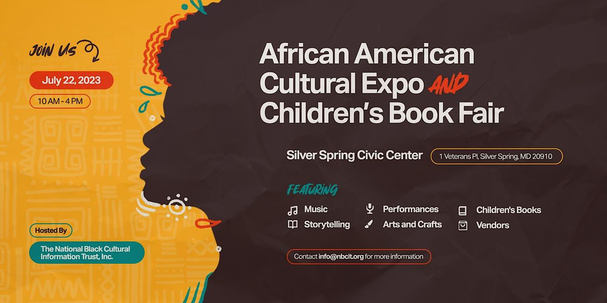 Vendor Registration: African American Cultural Expo & Children's Book Fair, 22 July | Event in Silver Spring