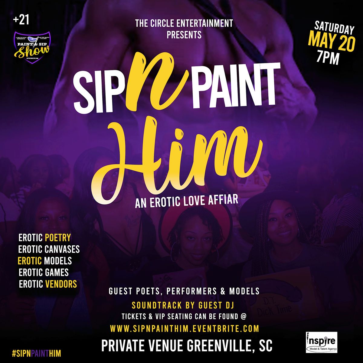 SIP N PAINT Him AN EROTIC LOVE OF AFFAIR, PRIVATE VENUE, Greenville, 20
