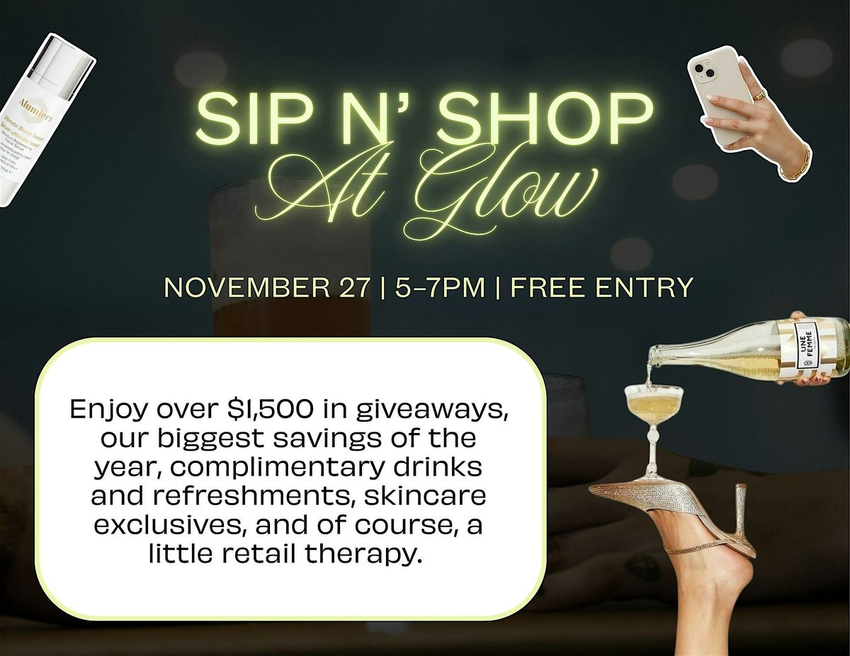 GLOW SPA - SIP n' SHOP | Event in Kingston | AllEvents