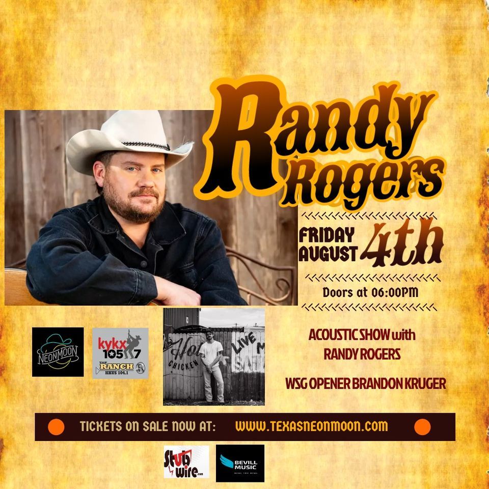 RANDY ROGERS ACOUSTIC SHOW at Neon Moon Yantis Tx, Neon Moon Restaurant ...