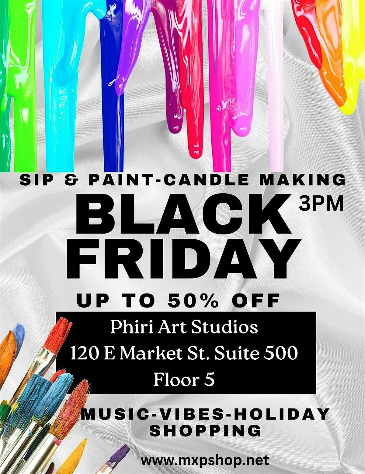 Black Friday Creative Day Party & Shopping: Candle Making & Paint Workshop | Event in indianapolis