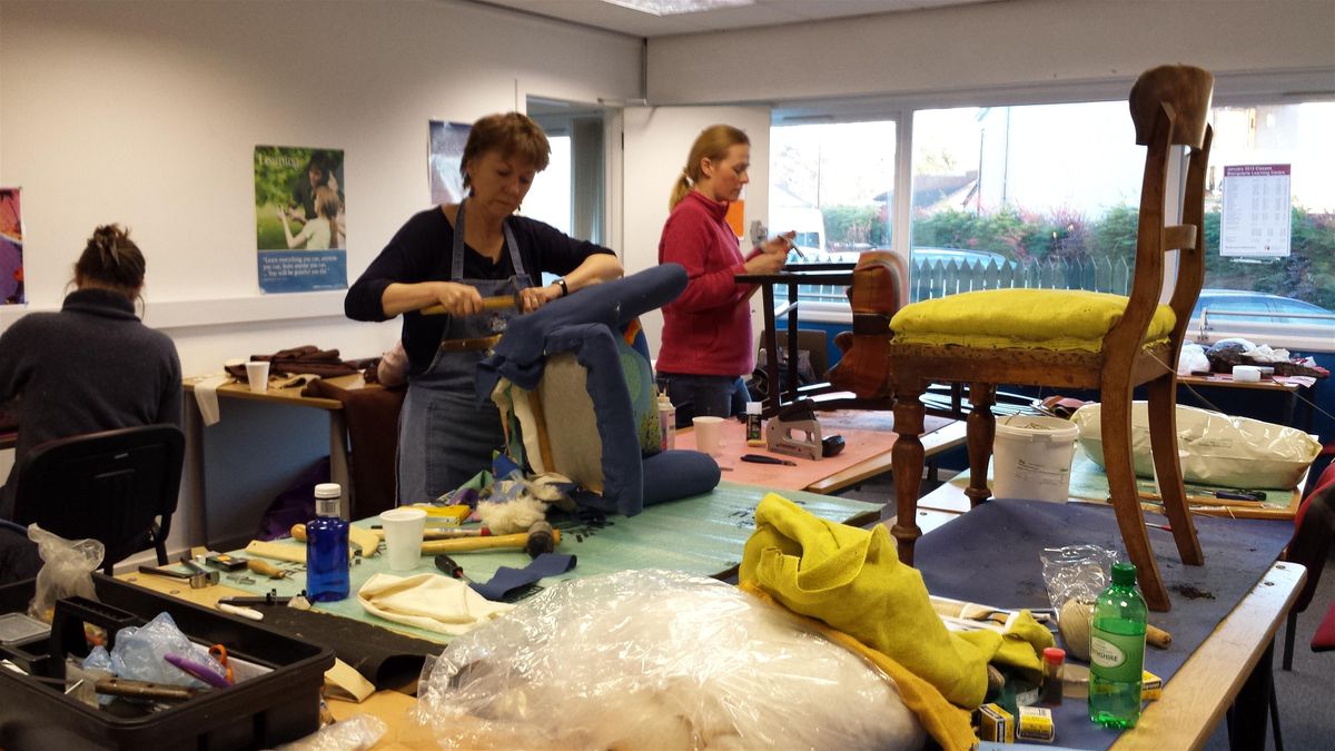 Sue Macnabs Coupar Angus Afternoon Upholstery Classes , The Cycle Hub, Coupar Angus, January 6