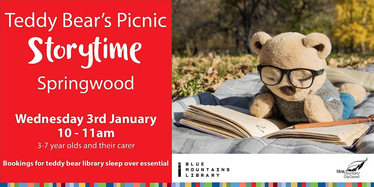 Teddy Bear Picnic Storytime Special Storytime Springwood Hub, Blue