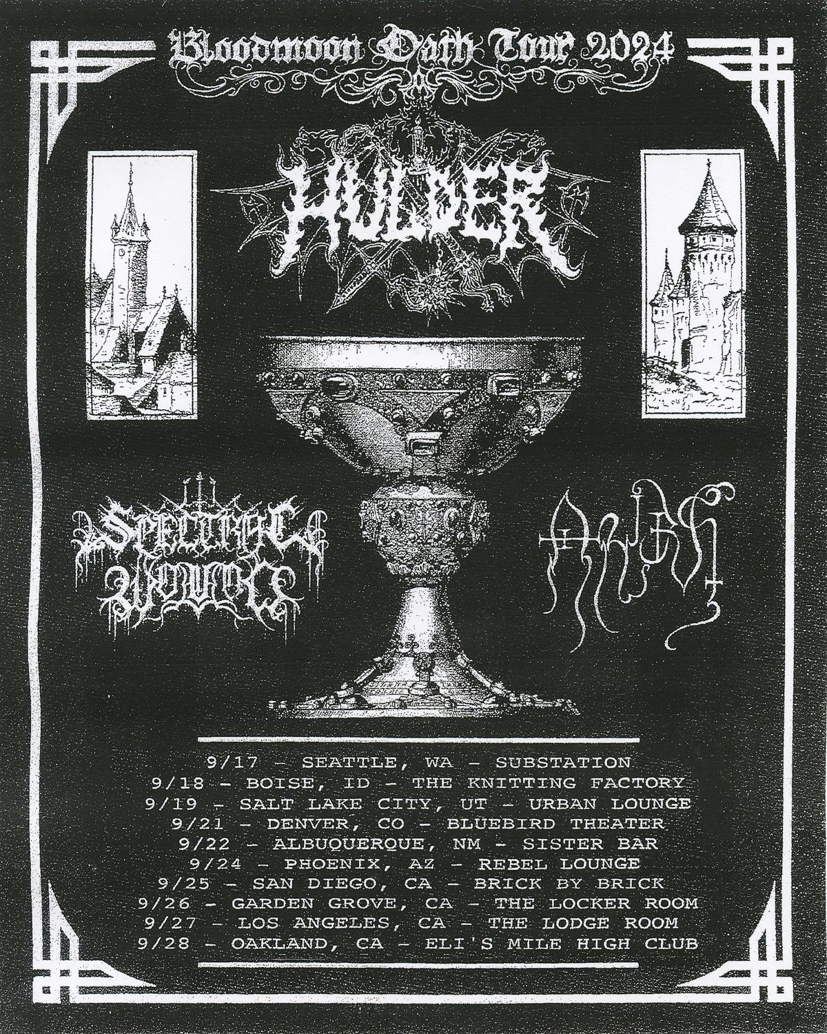 HULDER Bloodmoon Oath Tour 2024 Seattle, Substation, Seattle, 17