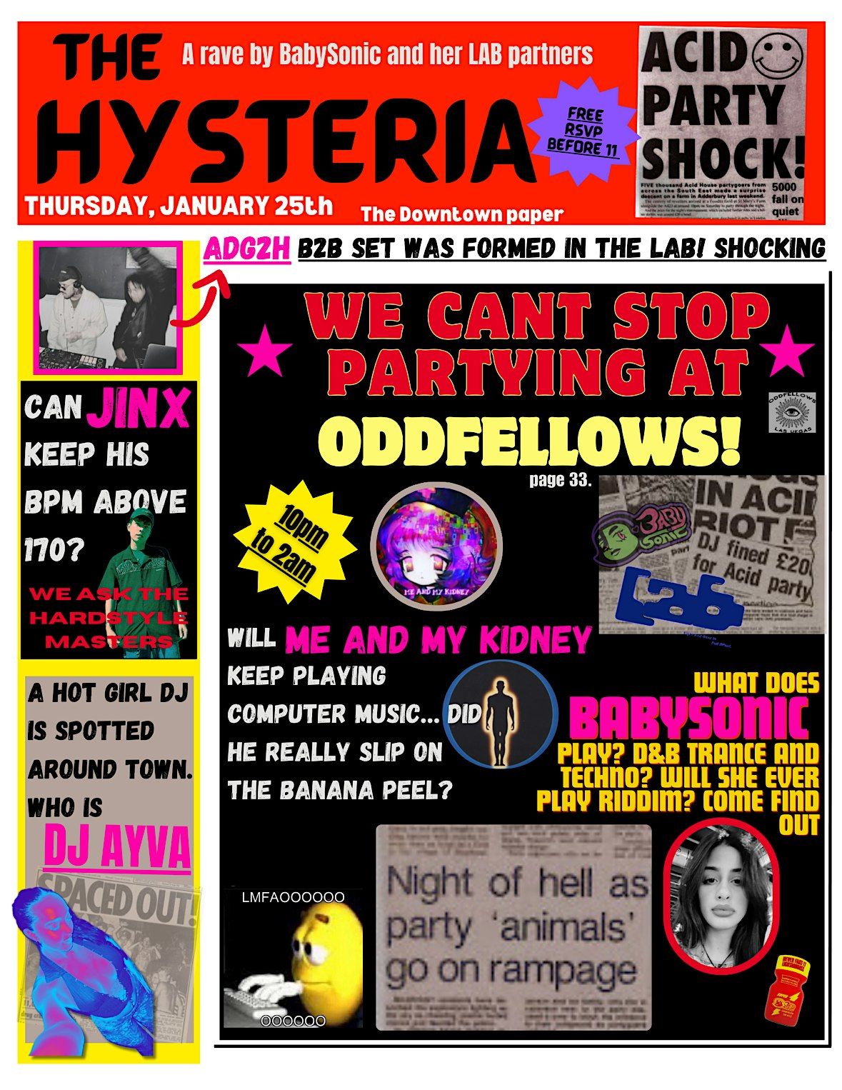 Babysonic & LAB presents HYSTERIA, Oddfellows, Las Vegas Boulevard