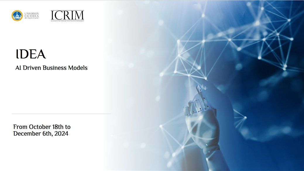 IDEA - AI Driven Business Models - Program Presentation, January 26 ...