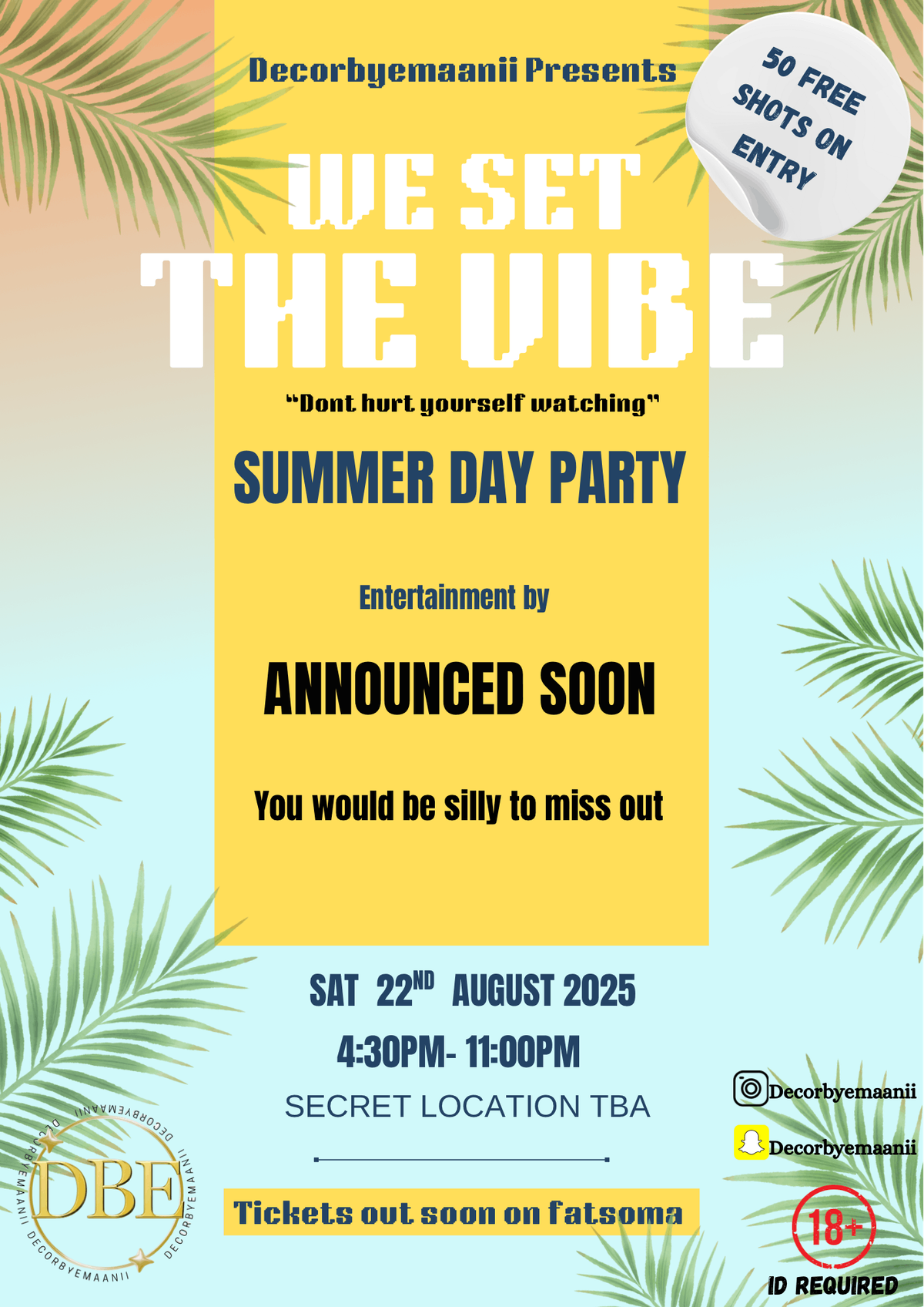 WE SET THE VIBE, 23 August | Event in London | AllEvents