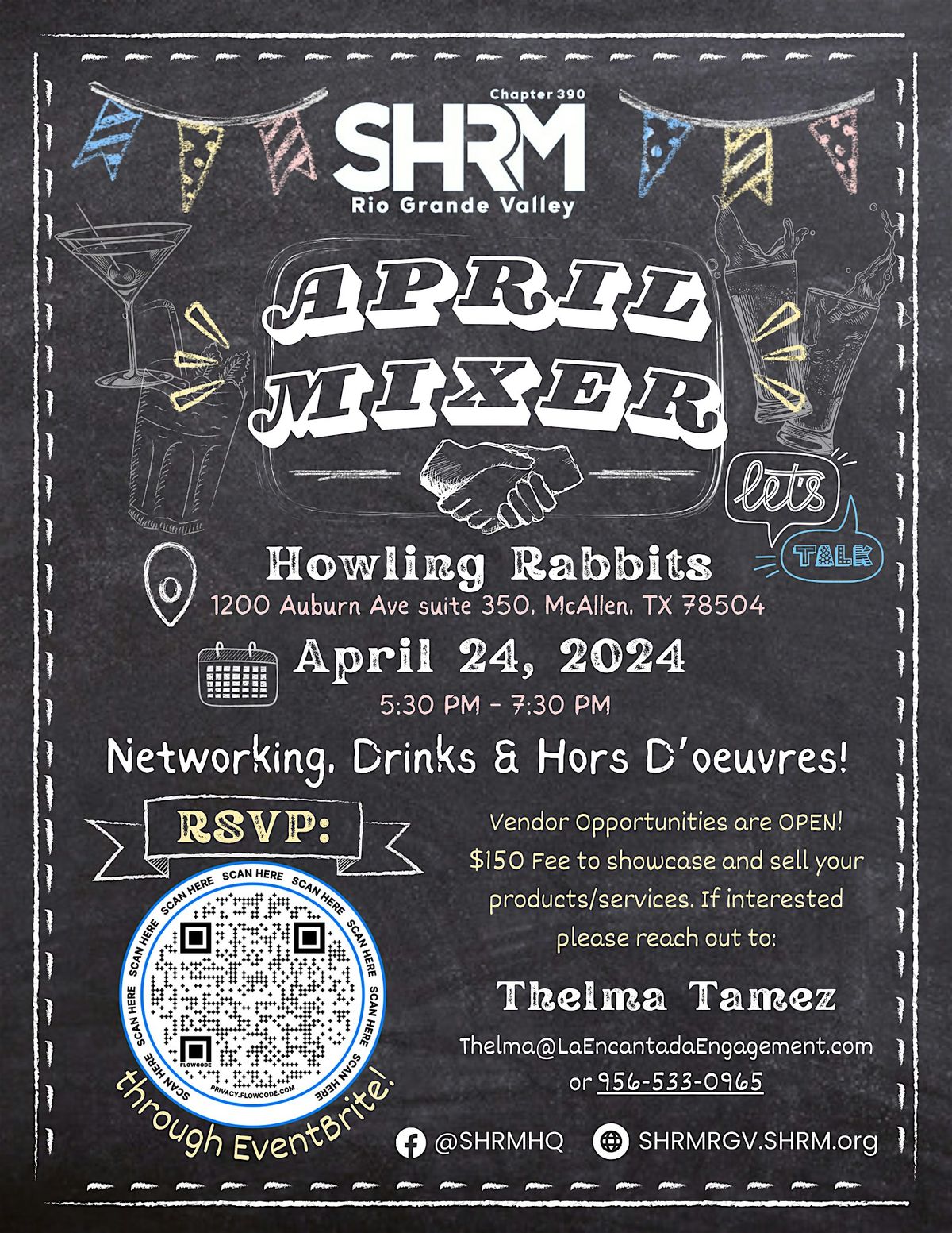 SHRM RGV April Mixer, Howling Rabbits Beerworks, McAllen, 24 April 2024