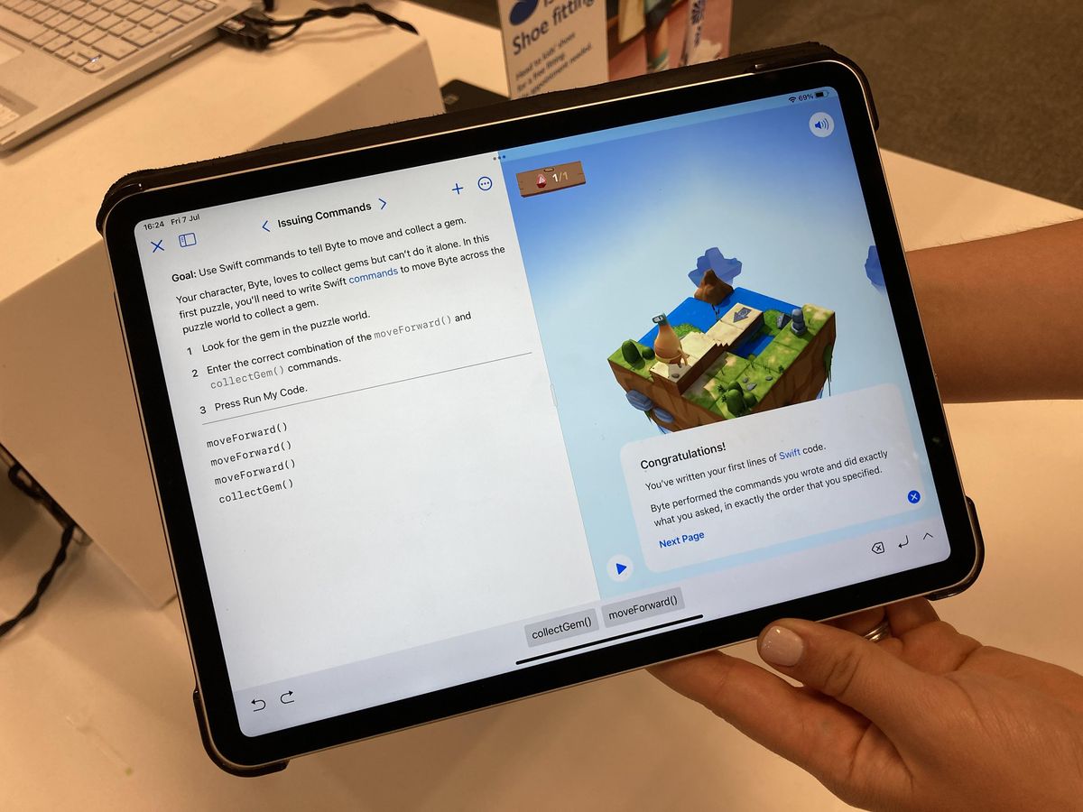 An introduction to coding on an iPad, John Lewis & Partners Welwyn ...