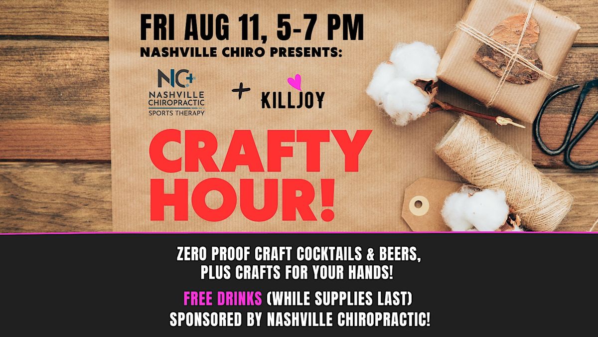 Crafty Hour!, Killjoy Boozefree Beverage Shop, Nashville, 11 August