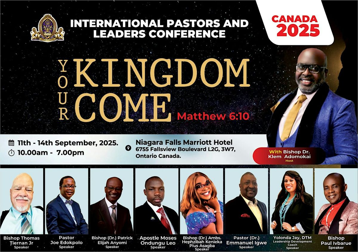 International Pastors And Leadership Conference Canada 2025., 11 September | Event in Niagara Falls | AllEvents