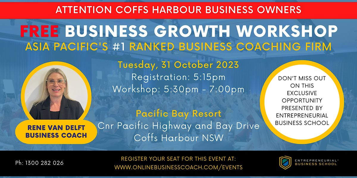 Free Business Growth Coffs Harbour (local time), Pacific Bay