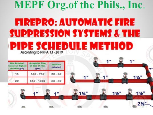 FIREPRO: AFSS-PIPE SCHEDULE METHOD, February 14 2023 | Online Event ...