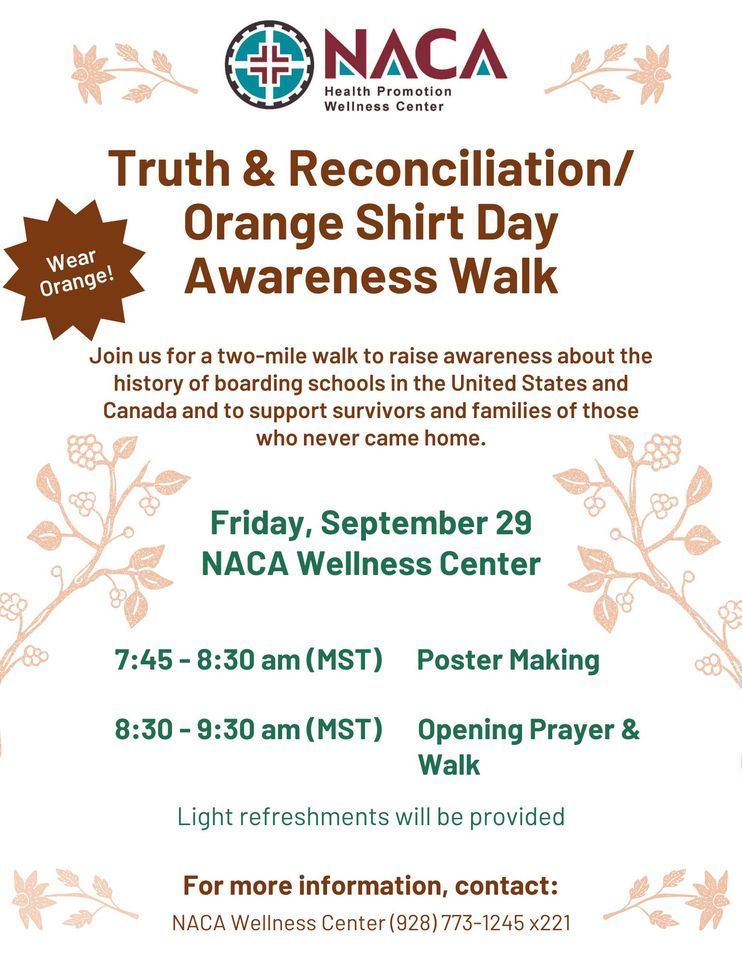 Truth and Reconciliation Day/Orange Shirt Day Awareness Walk, NACA