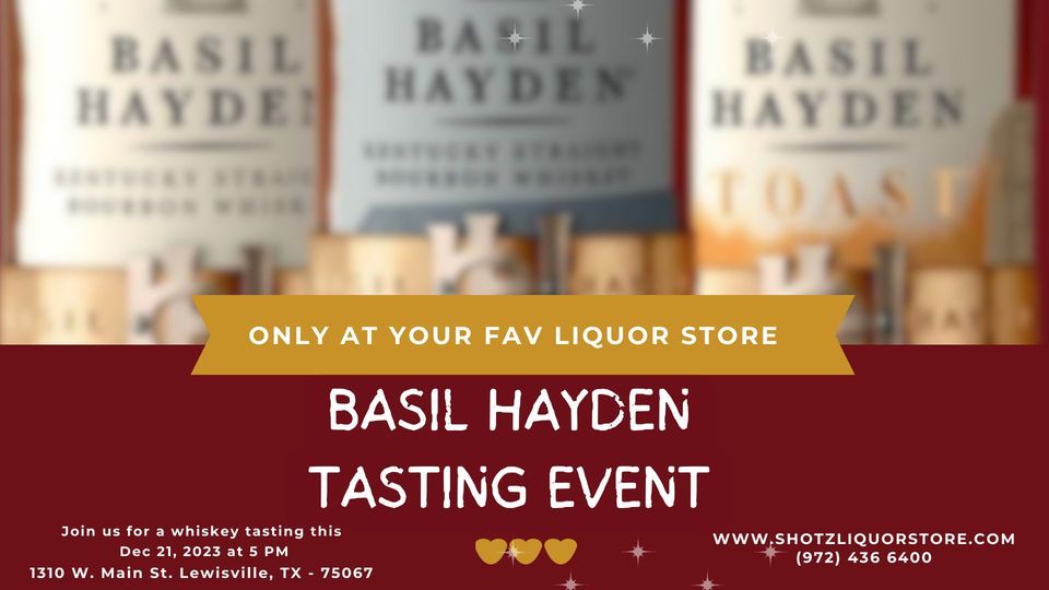 Basil Hayden Tasting event, Shotz Liquor Store and smoke shop