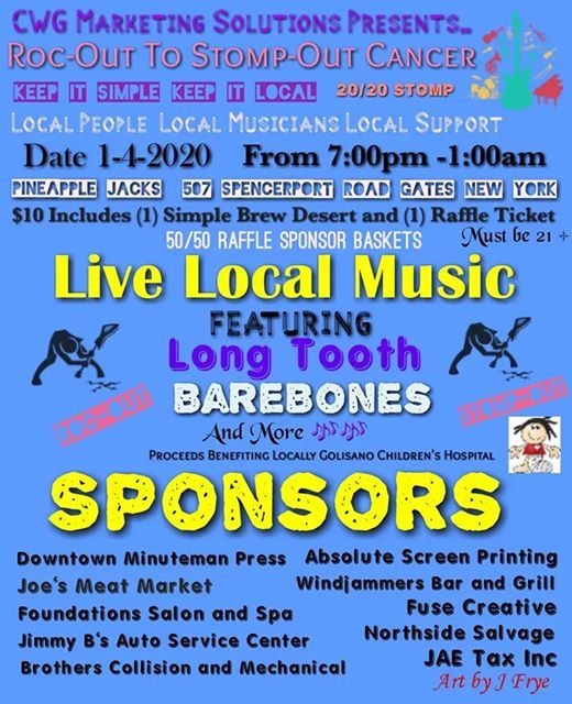 Roc Out To Stomp Out Cancer At Pineapple Jacks Spencerport