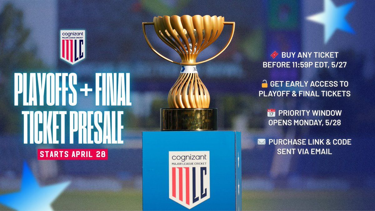 Major League Cricket Playoffs - at Grand Prairie Stadium, 11 July | Event in Grand Prairie | AllEvents