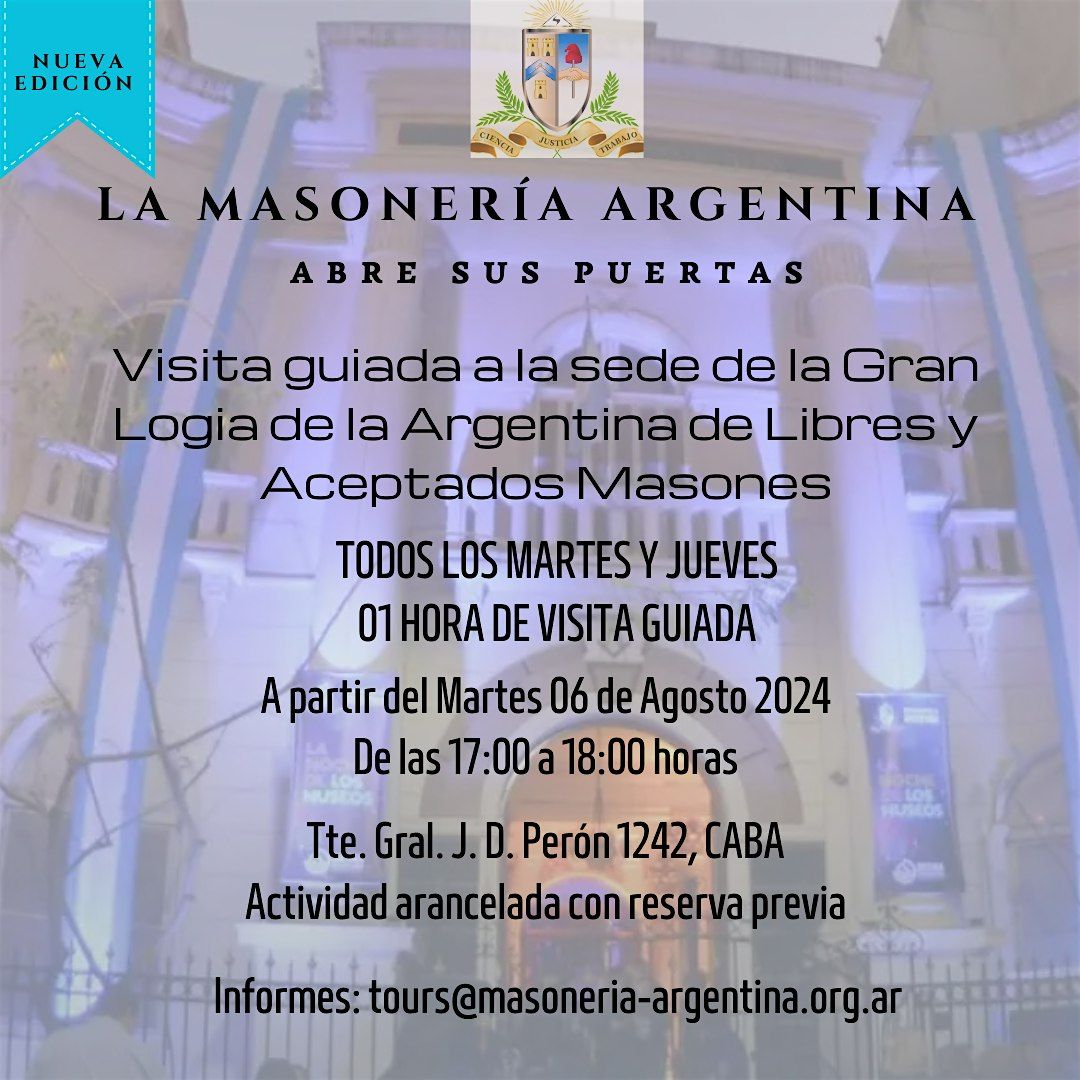 VISITAS GUIADAS ESPECIALES A LA GRAN LOGIA DE MASONERÍA ARGENTINA | Event in Buenos Aires | AllEvents