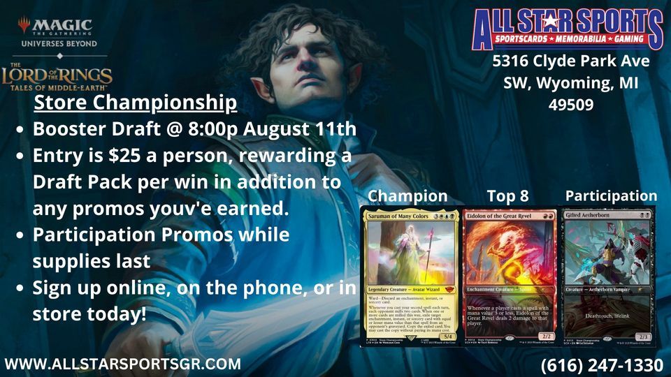 All Star Sports and Gamings Lord of the Rings Store Championship, All