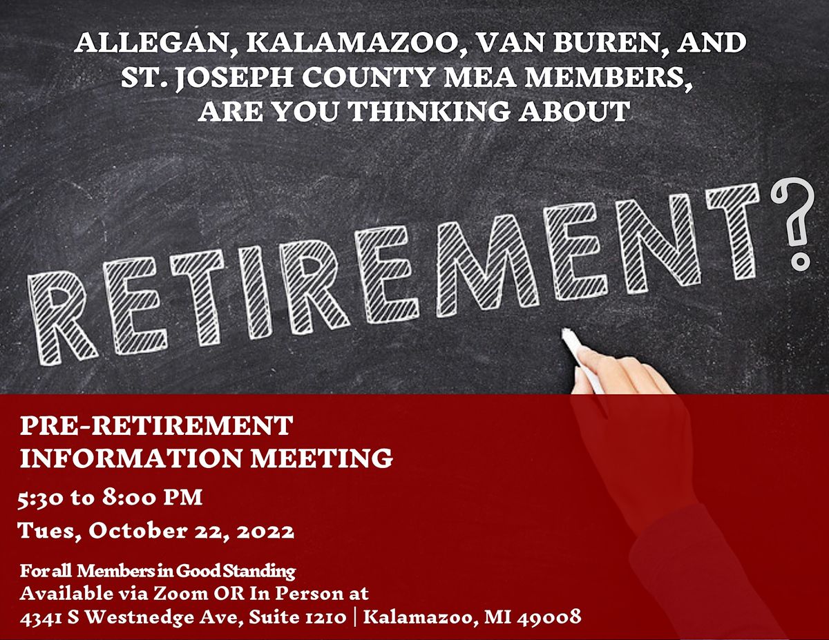 PreRetirement Information MEA Kalamazoo Office, March 21