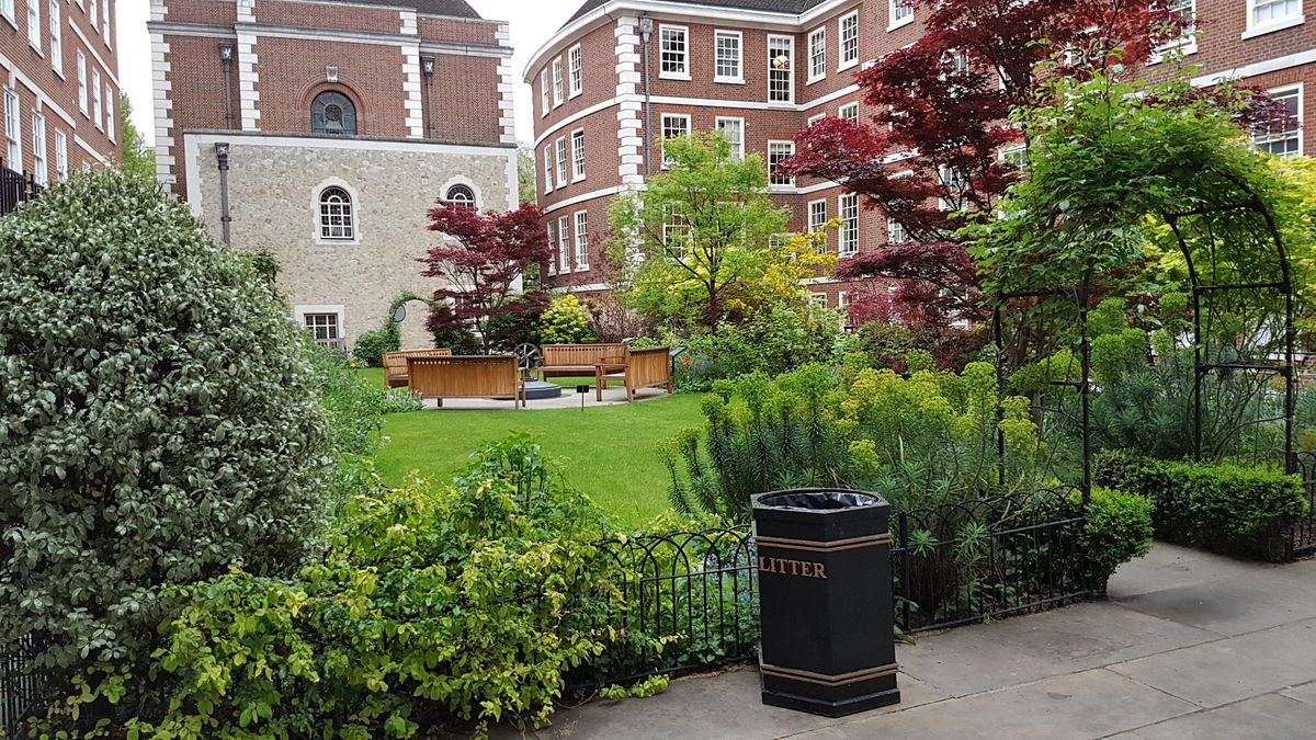 Gardens of Legal London (Inns of Court), Chancery Lane Underground Station (Exit 3), London, 14
