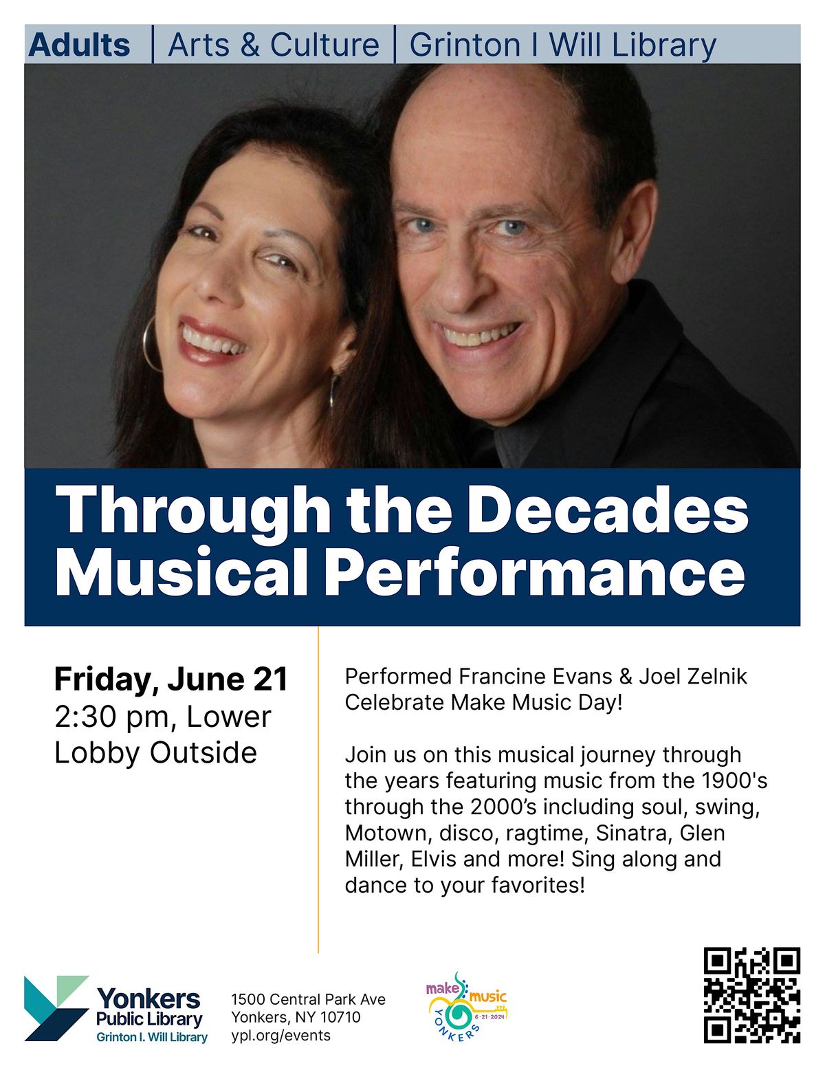 Through the Decades Musical Performance, Yonkers Public Library-Grinton Through the Decades Musical Performance, Yonkers Public Library-Grinton