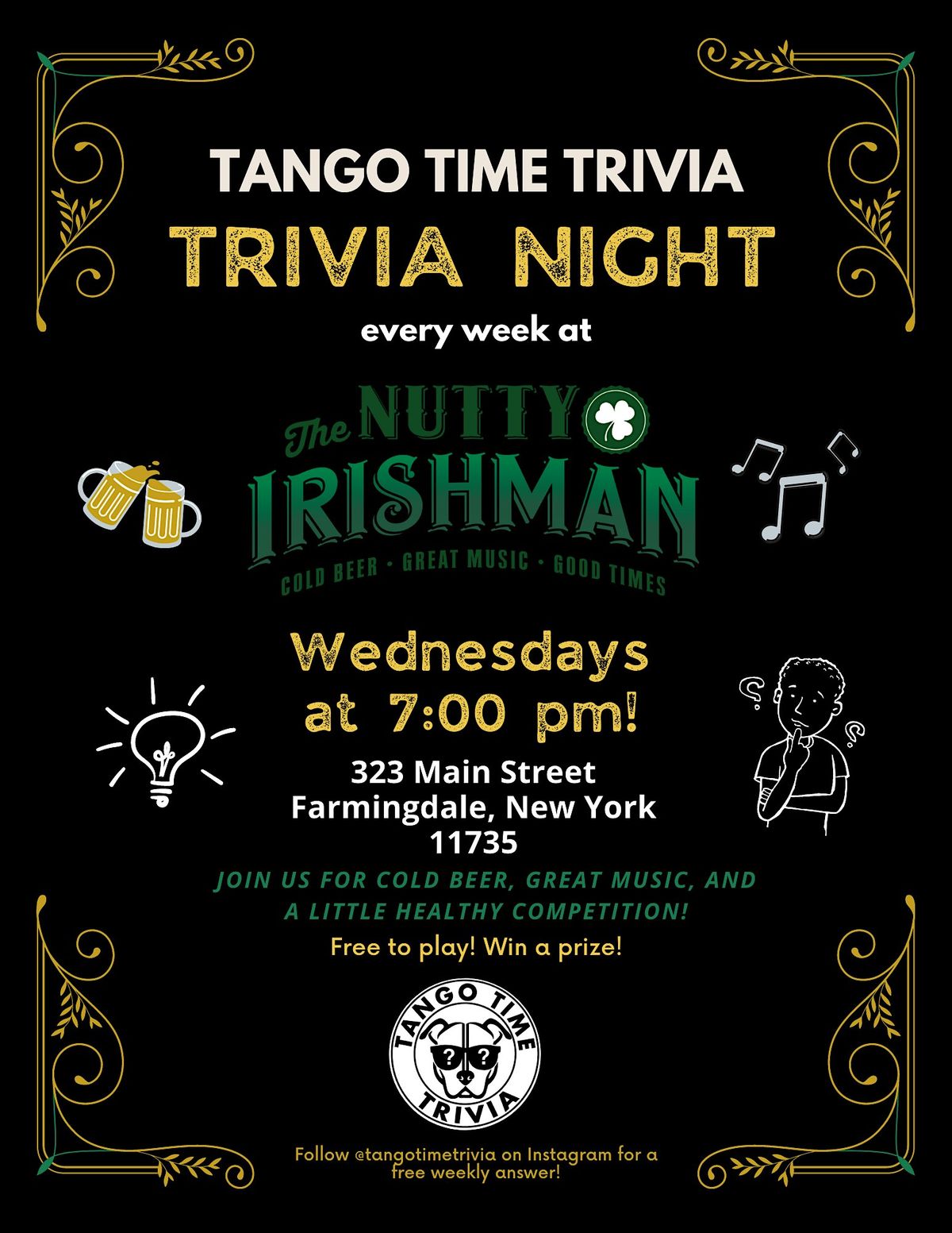 FREE Wednesday Trivia Show! At The Nutty Irishman in Farmingdale! | Event in Farmingdale | AllEvents