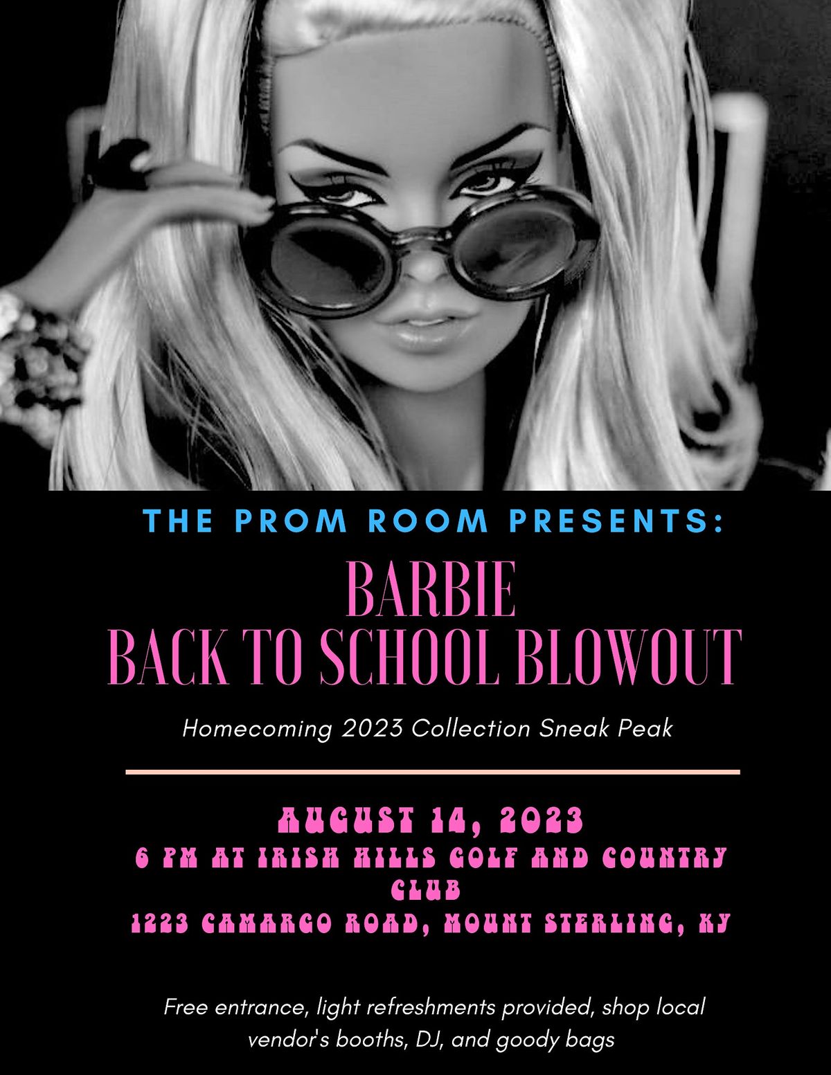 The Prom Room Presents: Barbie Back To School Fashion Show, Irish Hills Golf  and Country Club, Mount Sterling, August 14 to August 15 | AllEvents.in