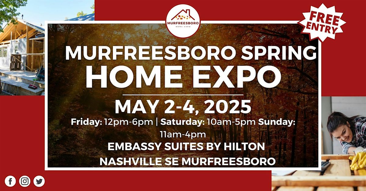 Murfreesboro Home Expo, May 2025, Embassy Suites by Hilton Nashville SE