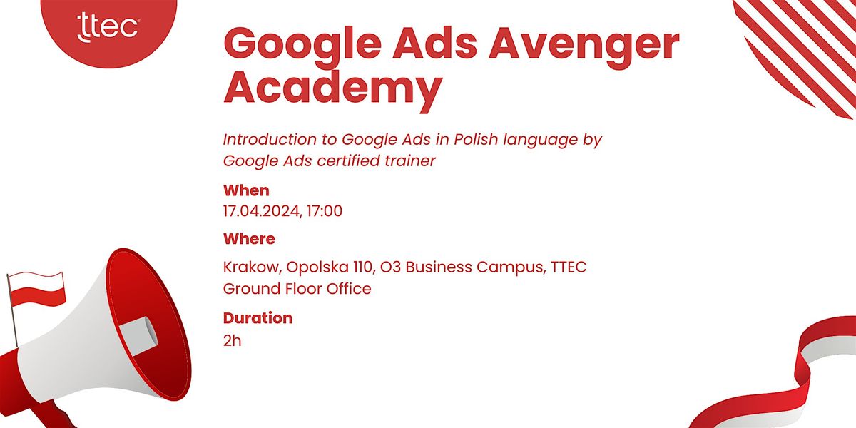 Google Ads Avenger Academy by TTEC (PL language edition), TTEC, Kraków ...