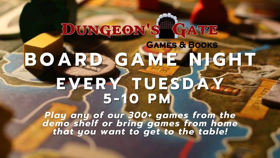 BOARD GAME NIGHT AT DUNGEONS GATE!, Dungeon's Gate, Ankeny, January 30