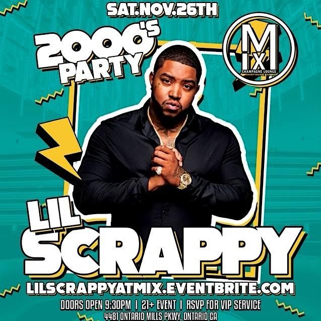 Lil Scrappy 2000s Party, Mix Champagne Lounge, Ontario, November 26 to