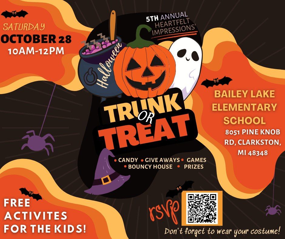 Heartfelt Impressions 5th Annual TrunkorTreat, Bailey Lake Elementary