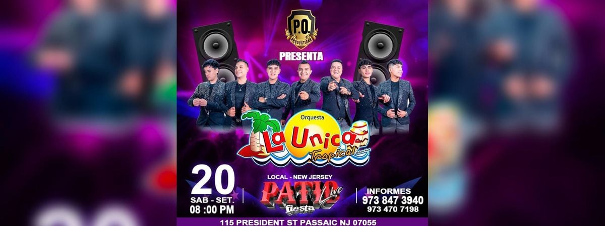 ORQUESTA LA UNICA TROPICAL , 20 September | Event in Passaic | AllEvents