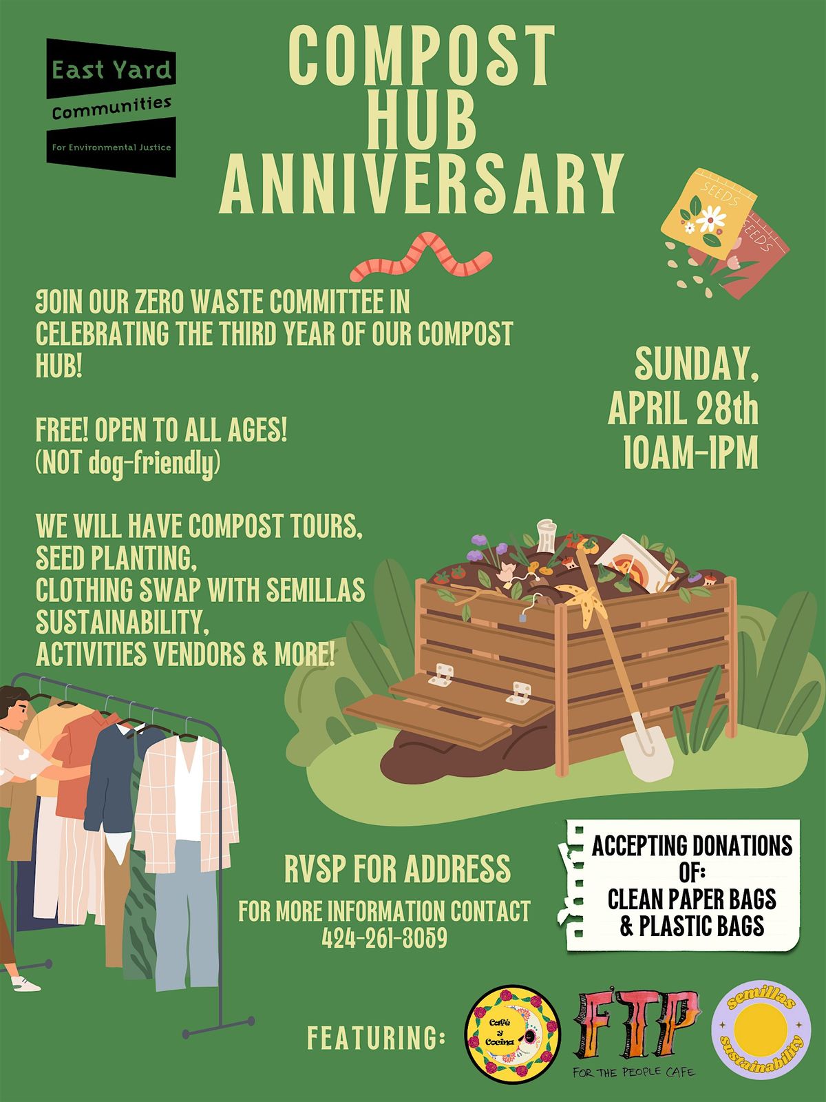 Compost Hub Anniversary // aniversario del centro de compostaje, 28 ...