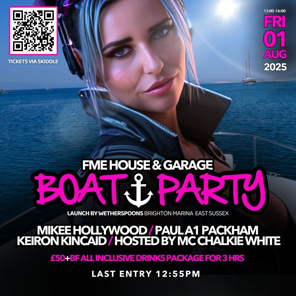 FME HOUSE and GARAGE Boat Party, 1 August | Event in Brighton | AllEvents