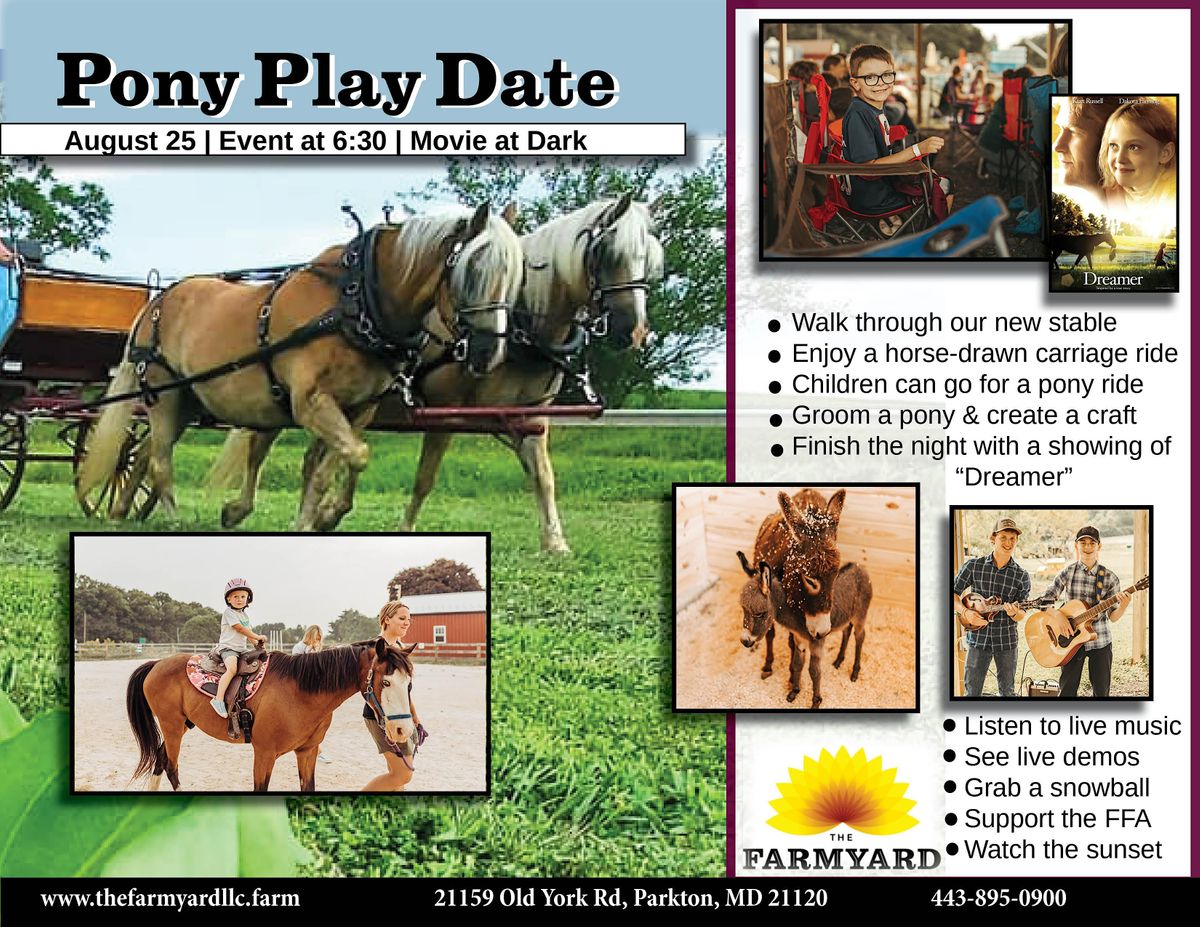 Pony Play Date, The Farmyard, Parkton, 25 August 2023 AllEvents.in
