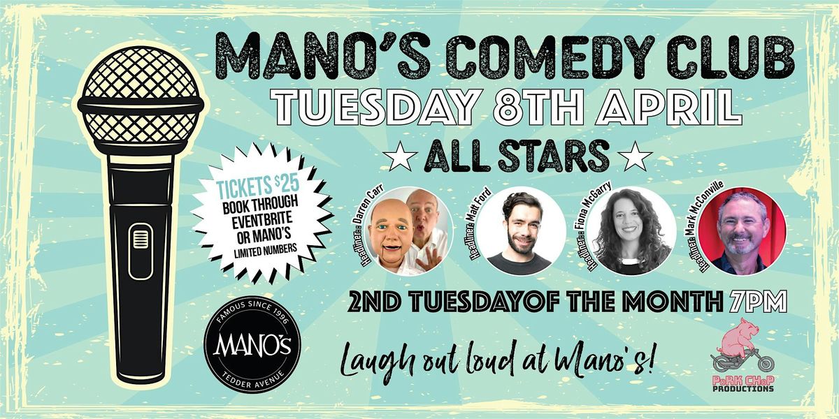 Mano's Comedy Club -  new date to be confirmed! | Event in Main Beach | AllEvents