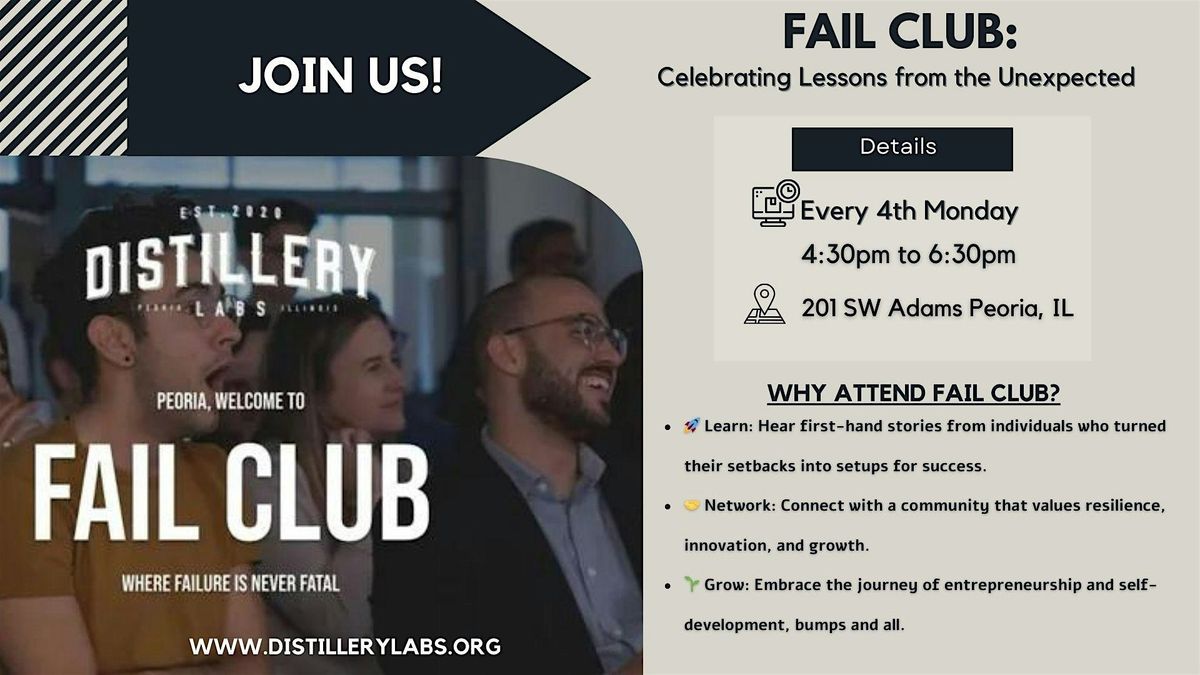 Fail Club: Celebrating Lessons from the Unexpected | Event in Peoria | AllEvents