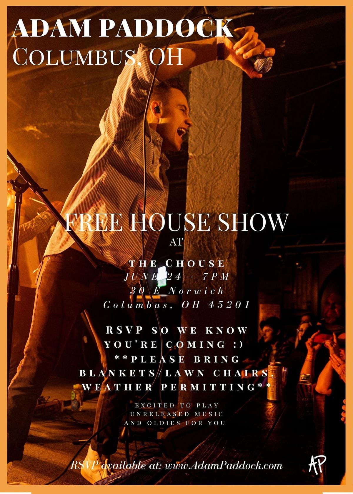 Adam Paddock House Show Columbus, OH, The Chouse, Columbus, June 24