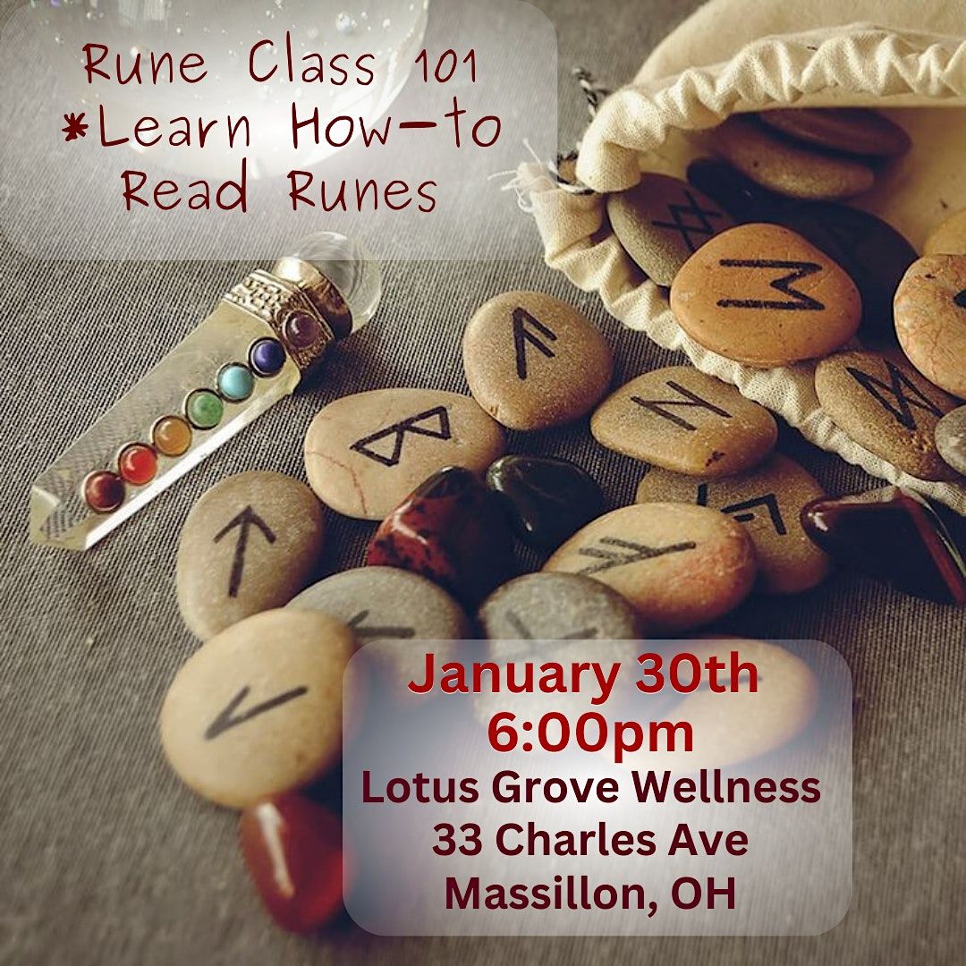 Beginner Runes Class 101, Lotus Grove Wellness, Massillon, 30 January ...