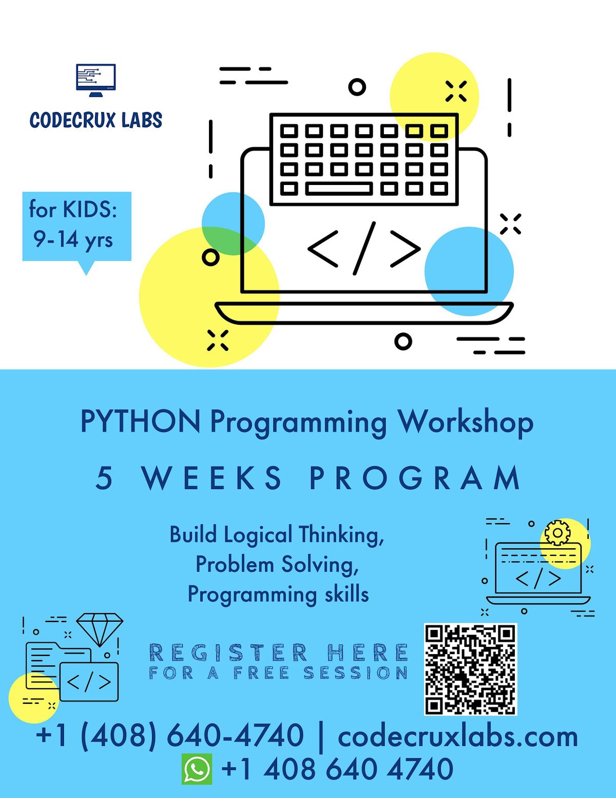 Programming Kids Event Introducing Python Programming Basics for kids Free session for Parents ...